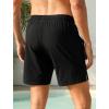 image:imageSILKWORLD Swim Trunks Men 7 Inch Bathing Suits Zipper Pockets Swimming Shorts for Vacation Pool Beach Surfing CasualA00 Black  Pineapple