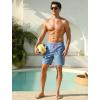image:imageSILKWORLD Swim Trunks Men 7 Inch Bathing Suits Zipper Pockets Swimming Shorts for Vacation Pool Beach Surfing CasualA01 Grey Blue  Pink Totem