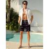 image:imageSILKWORLD Swim Trunks Men 7 Inch Bathing Suits Zipper Pockets Swimming Shorts for Vacation Pool Beach Surfing CasualBlack Pink Shark