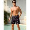 image:imageSILKWORLD Swim Trunks Men 7 Inch Bathing Suits Zipper Pockets Swimming Shorts for Vacation Pool Beach Surfing CasualBlack Pink Shark