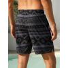 image:imageSILKWORLD Swim Trunks Men 7 Inch Bathing Suits Zipper Pockets Swimming Shorts for Vacation Pool Beach Surfing CasualBlack Totem