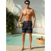 image:imageSILKWORLD Swim Trunks Men 7 Inch Bathing Suits Zipper Pockets Swimming Shorts for Vacation Pool Beach Surfing CasualBlack Totem