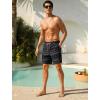 image:imageSILKWORLD Swim Trunks Men 7 Inch Bathing Suits Zipper Pockets Swimming Shorts for Vacation Pool Beach Surfing CasualBlack Totem