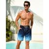 image:imageSILKWORLD Swim Trunks Men 7 Inch Bathing Suits Zipper Pockets Swimming Shorts for Vacation Pool Beach Surfing CasualGradient Blue