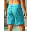 image:imageSILKWORLD Swim Trunks Men 7 Inch Bathing Suits Zipper Pockets Swimming Shorts for Vacation Pool Beach Surfing CasualLake Blue Black Anchor