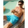 image:imageSILKWORLD Swim Trunks Men 7 Inch Bathing Suits Zipper Pockets Swimming Shorts for Vacation Pool Beach Surfing CasualLake Blue Black Anchor