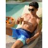 image:imageSILKWORLD Swim Trunks Men 7 Inch Bathing Suits Zipper Pockets Swimming Shorts for Vacation Pool Beach Surfing CasualStripes Navy Blue