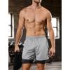 image:imageSILKWORLD Mens Running Stretch Shorts 2 in 1 Gym Workout Shorts Quick Dry Stretch Athletic Shorts with PocketsBlacklight Grey