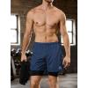 image:imageSILKWORLD Mens Running Stretch Shorts 2 in 1 Gym Workout Shorts Quick Dry Stretch Athletic Shorts with PocketsNavylight Grey