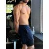 image:imageSILKWORLD Mens Running Stretch Shorts 2 in 1 Gym Workout Shorts Quick Dry Stretch Athletic Shorts with PocketsNavylight Grey
