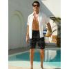 image:imageSILKWORLD Mens Swim Trunks 9 inch Quick Dry Bathing Suit with Mesh Liner Long Swimming Beach Shorts with Zipper PocketsBlackgray Pattern