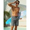 image:imageSILKWORLD Mens Swim Trunks 9 inch Quick Dry Bathing Suit with Mesh Liner Long Swimming Beach Shorts with Zipper PocketsDark Grey