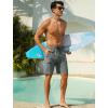 image:imageSILKWORLD Mens Swim Trunks 9 inch Quick Dry Bathing Suit with Mesh Liner Long Swimming Beach Shorts with Zipper PocketsDark Grey