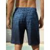 image:imageSILKWORLD Mens Swim Trunks 9 inch Quick Dry Bathing Suit with Mesh Liner Long Swimming Beach Shorts with Zipper PocketsGradientstripeblue