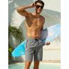 image:imageSILKWORLD Mens Swim Trunks 9 inch Quick Dry Bathing Suit with Mesh Liner Long Swimming Beach Shorts with Zipper PocketsLight Grey