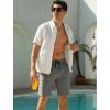 image:imageSILKWORLD Mens Swim Trunks 9 inch Quick Dry Bathing Suit with Mesh Liner Long Swimming Beach Shorts with Zipper PocketsLight Grey