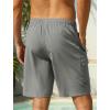 image:imageSILKWORLD Mens Swim Trunks 9 inch Quick Dry Bathing Suit with Mesh Liner Long Swimming Beach Shorts with Zipper PocketsLight Grey
