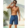 image:imageSILKWORLD Mens Swim Trunks 9 inch Quick Dry Bathing Suit with Mesh Liner Long Swimming Beach Shorts with Zipper PocketsNavy