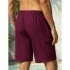 image:imageSILKWORLD Mens Swim Trunks 9 inch Quick Dry Bathing Suit with Mesh Liner Long Swimming Beach Shorts with Zipper PocketsWine Red