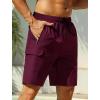 image:imageSILKWORLD Mens Swim Trunks 9 inch Quick Dry Bathing Suit with Mesh Liner Long Swimming Beach Shorts with Zipper PocketsWine Red
