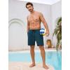 image:imageSILKWORLD Mens Swim Trunks Quick Dry Compression Liner Shorts 7 Inch Bathing Suit 2 in 1 Swimwear with Cargo PocketsCobalt Blue