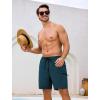 image:imageSILKWORLD Mens Swim Trunks Quick Dry Compression Liner Shorts 7 Inch Bathing Suit 2 in 1 Swimwear with Cargo PocketsCobalt Blue