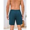 image:imageSILKWORLD Mens Swim Trunks Quick Dry Compression Liner Shorts 7 Inch Bathing Suit 2 in 1 Swimwear with Cargo PocketsCobalt Blue
