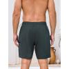 image:imageSILKWORLD Mens Swim Trunks Quick Dry Compression Liner Shorts 7 Inch Bathing Suit 2 in 1 Swimwear with Cargo PocketsDark Gray
