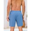 image:imageSILKWORLD Mens Swim Trunks Quick Dry Compression Liner Shorts 7 Inch Bathing Suit 2 in 1 Swimwear with Cargo PocketsHaze Blue