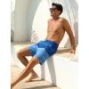 image:imageSILKWORLD Mens Swim Trunks Quick Dry Compression Liner Shorts 7 Inch Bathing Suit 2 in 1 Swimwear with Cargo PocketsNavy Blue Gradient