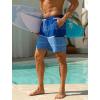 image:imageSILKWORLD Mens Swim Trunks Quick Dry Compression Liner Shorts 7 Inch Bathing Suit 2 in 1 Swimwear with Cargo PocketsNavy Blue Gradient
