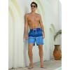 image:imageSILKWORLD Mens Swim Trunks Quick Dry Compression Liner Shorts 7 Inch Bathing Suit 2 in 1 Swimwear with Cargo PocketsNavy Blue Gradient