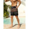 image:imageSILKWORLD Mens Swim Trunks Quick Dry Compression Liner Shorts 7 Inch Bathing Suit 2 in 1 Swimwear with Cargo PocketsTotem Fish