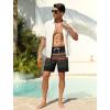 image:imageSILKWORLD Mens Swim Trunks Quick Dry Compression Liner Shorts 7 Inch Bathing Suit 2 in 1 Swimwear with Cargo PocketsTotem Fish