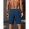 image:imageSILKWORLD Running Shorts for Men Quick Dry 9 Inch Basketball Athletic Shorts 2 in 1 Gym Workout Shorts with PocketsPeacock Blue