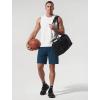 image:imageSILKWORLD Running Shorts for Men Quick Dry 9 Inch Basketball Athletic Shorts 2 in 1 Gym Workout Shorts with PocketsPeacock Blue