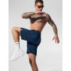 image:imageSILKWORLD Running Shorts for Men Quick Dry 9 Inch Basketball Athletic Shorts 2 in 1 Gym Workout Shorts with PocketsPeacock Blue