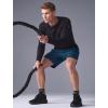 image:imageSILKWORLD Running Shorts for Men Quick Dry 9 Inch Basketball Athletic Shorts 2 in 1 Gym Workout Shorts with PocketsPeacock Blue
