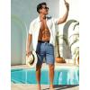 image:imageSILKWORLD Mens Swim Trunks with Compression Liner 9 Inch QuickDry Bathing Suit Beach Cargo Shorts with Zipper PocketsCdusty Blue and Black