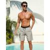 image:imageSILKWORLD Mens Swim Trunks with Compression Liner 9 Inch QuickDry Bathing Suit Beach Cargo Shorts with Zipper PocketsCgrey and Black