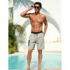 image:imageSILKWORLD Mens Swim Trunks with Compression Liner 9 Inch QuickDry Bathing Suit Beach Cargo Shorts with Zipper PocketsCgrey and Black