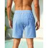 image:imageSILKWORLD Mens Swim Trunks with Compression Liner Seersucker 2 in 1 Quick Dry Bathing Suit 7 Inch Swim Shorts SwimwearBlue Stripe