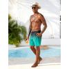 image:imageSILKWORLD Mens Swim Trunks Quick Dry Compression Liner 2 in 1 Shorts Men SwimsuitTeal Gradient