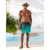 image:imageSILKWORLD Mens Swim Trunks Quick Dry Compression Liner 2 in 1 Shorts Men SwimsuitTeal Gradient