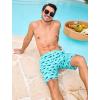 image:imageSILKWORLD Mens Swim Trunks with Compression Liner 9 Quick Dry Bathing Suit Long Swimming Shorts with Zipper Cargo PocketsAqua Fish Pattern