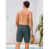 image:imageSILKWORLD Mens Swim Trunks with Compression Liner 9 Quick Dry Bathing Suit Long Swimming Shorts with Zipper Cargo PocketsDark Grey