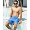 image:imageSILKWORLD Mens Swimming Trunks with Compression Liner 2 in 1 QuickDry Swim Shorts with Zipper PocketsBonnie Blue