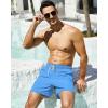 image:imageSILKWORLD Mens Swimming Trunks with Compression Liner 2 in 1 QuickDry Swim Shorts with Zipper PocketsBonnie Blue