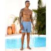 image:imageSILKWORLD Mens Swimming Trunks with Compression Liner 2 in 1 QuickDry Swim Shorts with Zipper PocketsHaze Blue