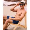 image:imageSILKWORLD Mens Swimming Trunks with Compression Liner 2 in 1 QuickDry Swim Shorts with Zipper PocketsLight Navy